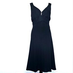 Women’s Dress Evan Picone Sz 12 Black Rhinestone Strap Sleeveles Cocktail Party